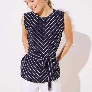 NWT LOFT Chevron Tank with optional Tie Waist
